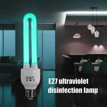 

LED E27 Untraviolet Disinfection Lamp Portable Sterilization Light 18/25W Mite Removal Lamp Bulb for Home School Office Restaura