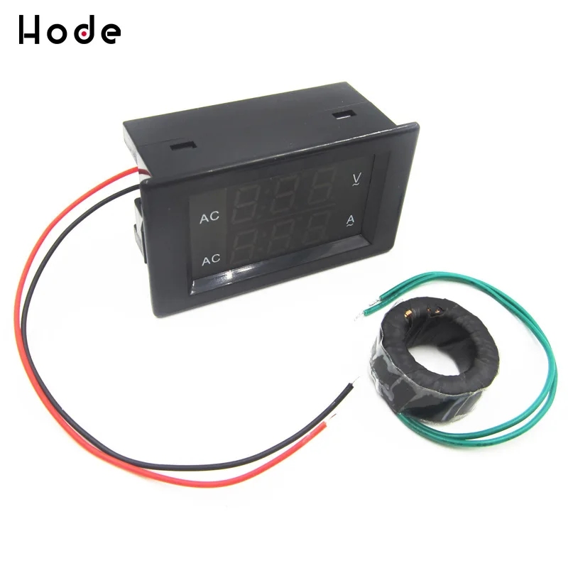 AC 80-300V 100A Digital Voltmeter Ampermeter Dual LED Digital Amp Volt Meter Gauge Amperimetro Voltage Current Meters