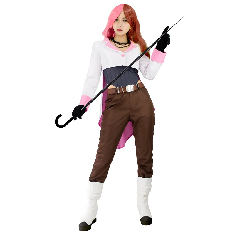 Женский костюм для косплея DAZCOS из аниме RWBY Neopolitan белая накидка Хэллоуина