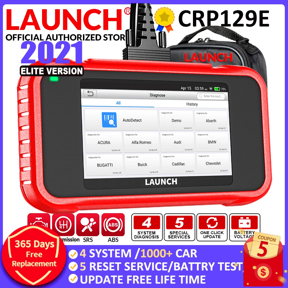 LAUNCH CRP129E Scan Tool Eng ABS SRS TCM Code Reader Oil/EPB/TPMS/SAS
