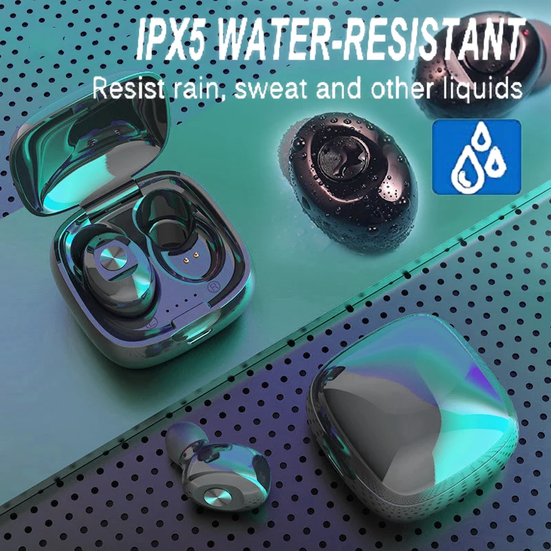 5.0 verdadeiro bluetooth fones de ouvido ipx5 3d tws sem fio à prova dwireless água esportes fone com caixa carregamento estéreo som