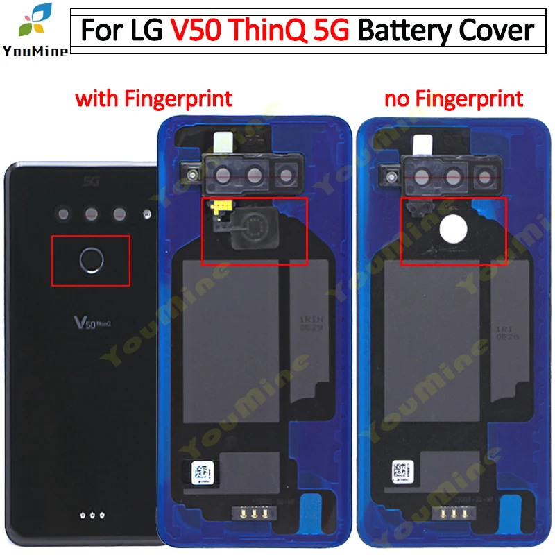 Чехол со стеклянным корпусом для LG V50 ThinQ задняя крышка аккумулятора панель