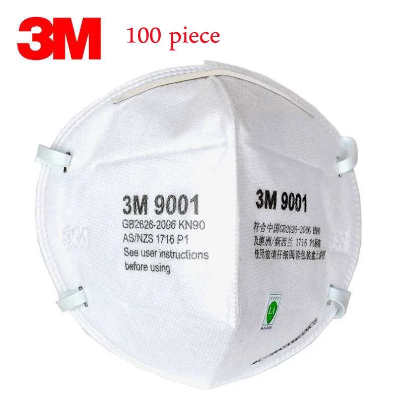 

100 pieces 3M KN95 Mask 9001 Mouth Face Masks Anti Dust Against Droplet Allergies N95 PM2.5 Smoke Safety Mask Free Shipping DHL