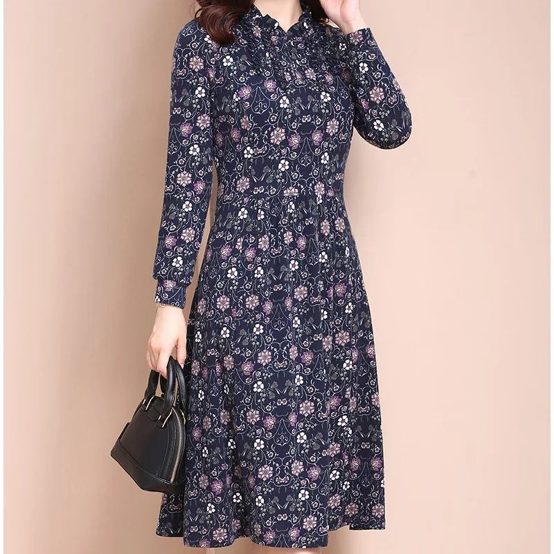

Ozhouzhan 2019 [Elasticity Printed Fitted Skirt] New Style Waist Hugging Slimming Dress Women's Elasticity Large Size