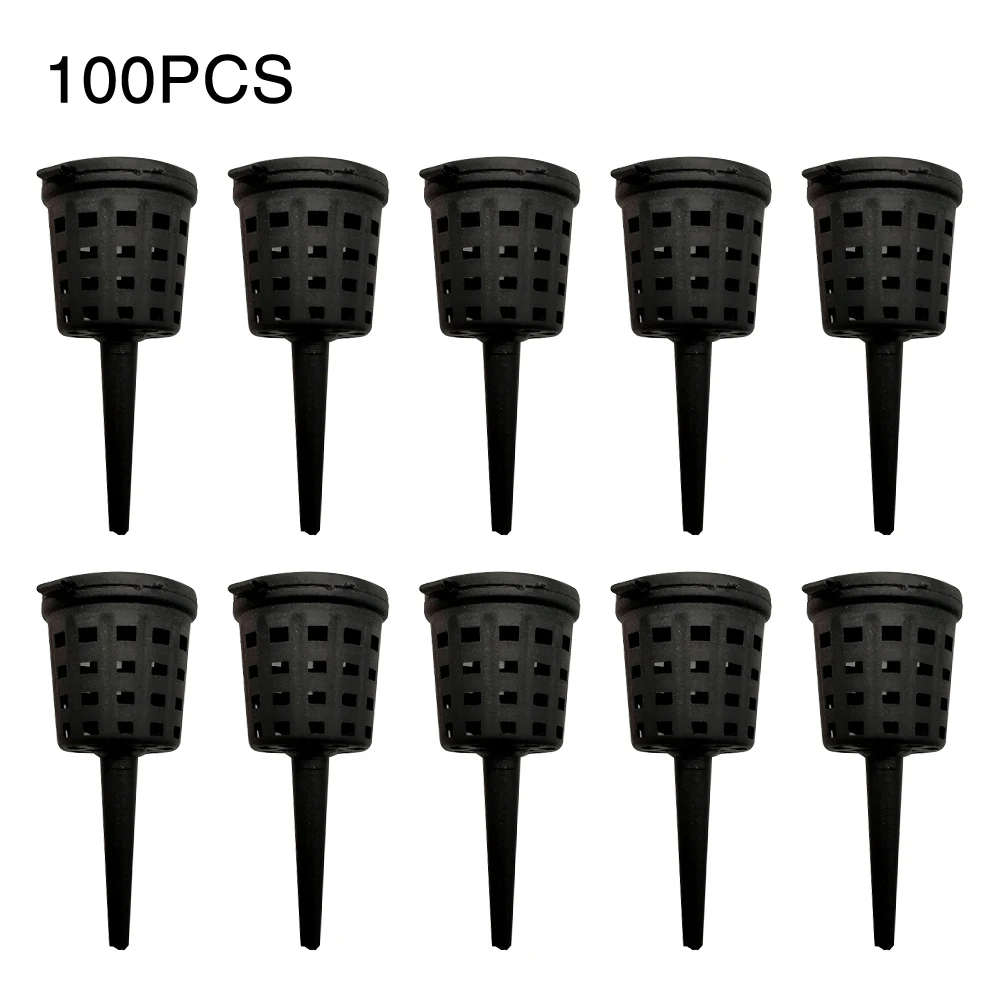 

100 Pcs/pack Fertilizer Baskets Cultivate With Lid Plant Agriculture Park Root Nursery Pots Orchid Slow Release Aquarium Garden