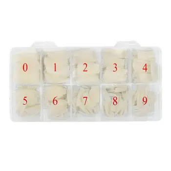 

500Pcs Clear White Artificial French False Acrylic Nail Art Tips UV Gel DIY Designs Adhesive Transfer Sliders Manicure Decor
