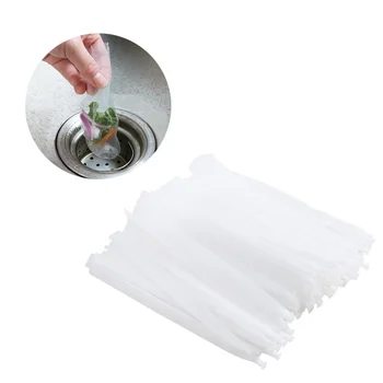 

100pcs Kitchen Sink Anti Clogging Garbage Bag Trash Vegetable Strainer Filter Mesh Disposable Drain Debris Filter Garbage Bag (W