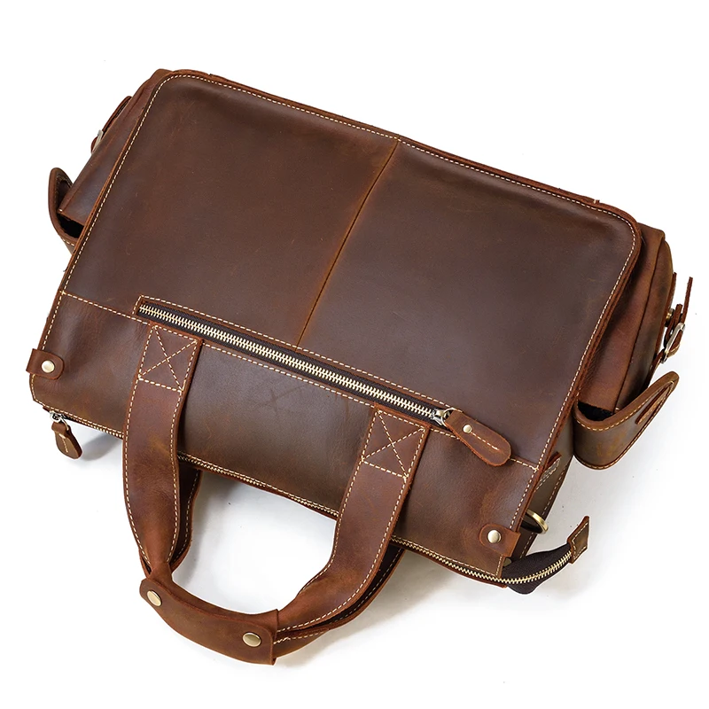Cow Shoulder Messenger Bag Office Handbag Vintage Crazy Horse Genuine Leather Men Briefcase 15inch Laptop Business Tote 19 H2d592cfafa7645b7bcf60e63f7722b04S