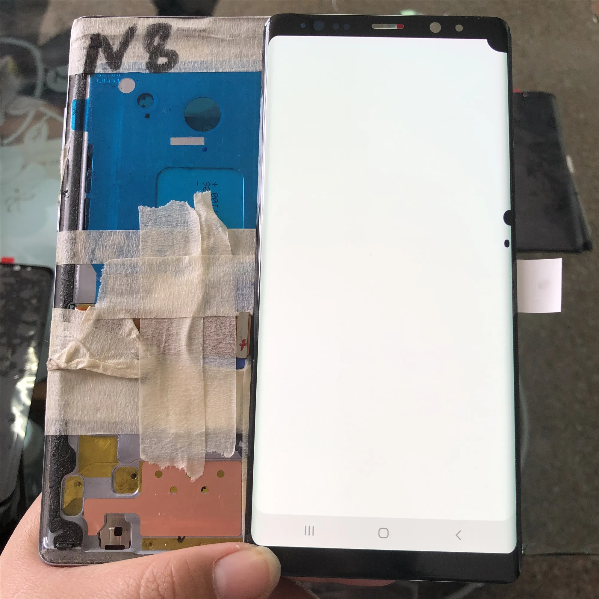 Для Samsung Galaxy Note 8 N950 SM N950A N950U N950F N950V с черными точками оригинальный Amoled ЖК дисплей +