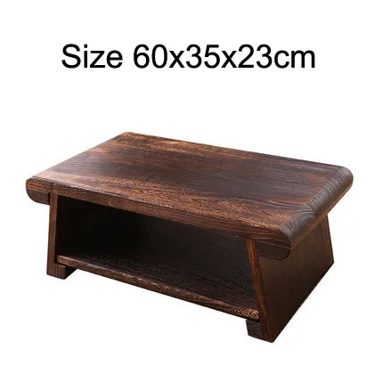 Неоклассическом стиле в японском стиле эльф лихолесья Paulownia деревянный чайный столик с плавающей окна стол маленький Чай татами стол бытовой - Цвет: Size 60x35x23cm
