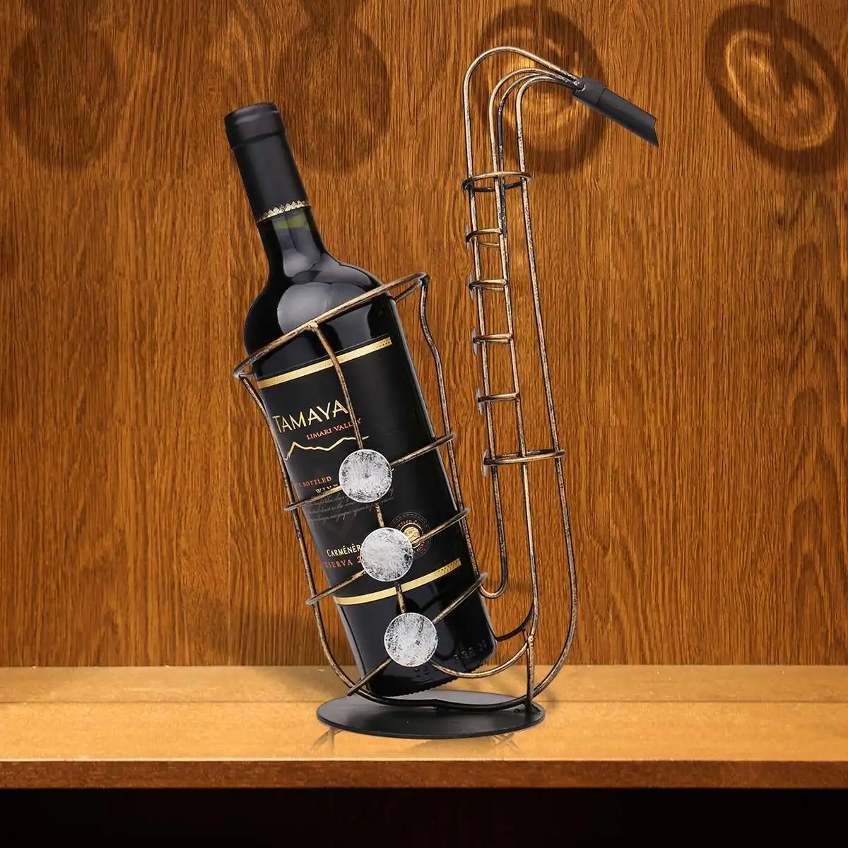 

Wine Holder Metal sax wine rack Beautiful and practical wine rack Fantastic wine bottle holder Practical ornament Crafts