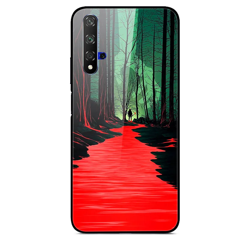 Чехол для huawei Honor 20, Жесткий Чехол из закаленного стекла с принтом, чехол для huawei Honor 20 Pro Lite Honor20 YAL-L21Cover Fundas - Цвет: 18