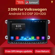 Junsun V1pro 2 г+ 32 г DSP Android9.0 Автомобильный мультимедийный плеер радио gps для Volkswagen VW Passat B6 Touran GOLF5 POLO jetta 2 din DVD