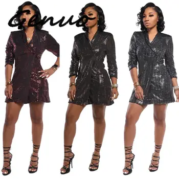 

Genuo New Gold Medal Seller Flaring Smart Upmarket Sexy Mature Age Fashion Solid Full Sleeve Women Long X-Long Outwears