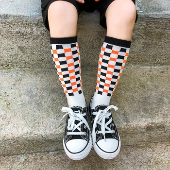 

kids knee high socks toddler boy girls cotton winter long tube fashion socks child warm school plain sock new baby things 2019