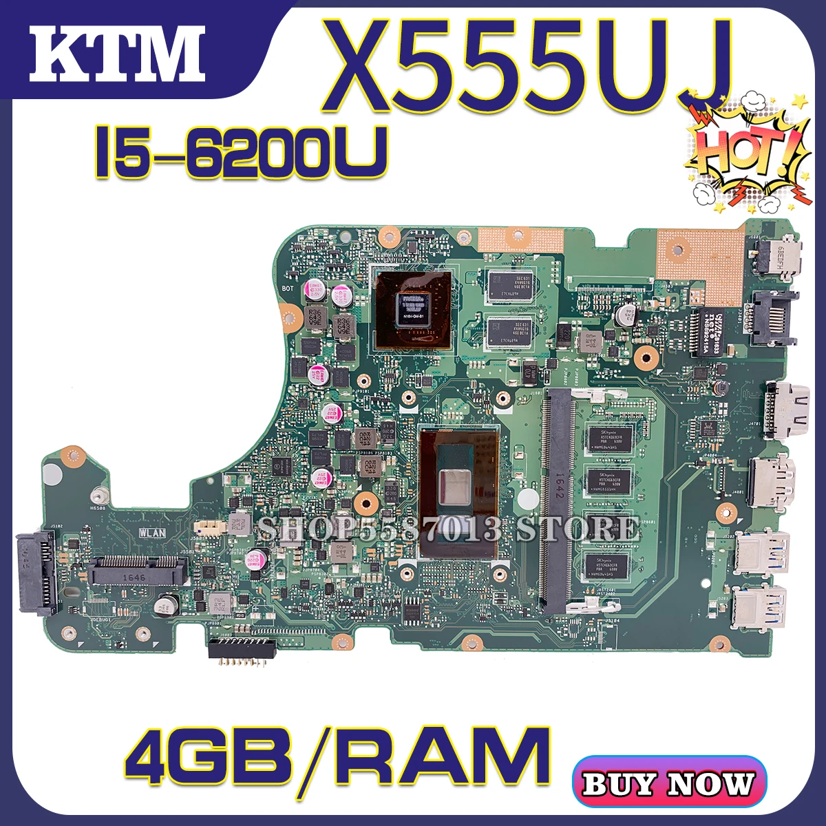 Материнская плата X555UQ для ASUS A555U X555UF X555U F555U X555UJ материнская ноутбука X555UB тестовая
