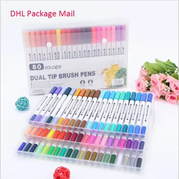 

Double Headed Color Pen Watercolor Pen Set 12/36/60/100 Color Water Based Pen Student Drawing Pen Description Pen