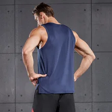 Мужской жилет для фитнеса, свободная футболка без рукавов, эластичная быстросохнущая одежда для бега, впитывающая пот, дышащие топы Basketba