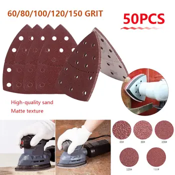 

10/40/50pcs Self-adhesive Sandpaper Triangle Sander Sand Paper Sandpaper Disc Abrasive Tools For Polishing Grit 40-320