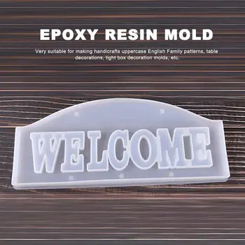 

Welcome Letter Handmade Pattern Epoxy Mold Durable Resin Mold DIY Crystal Epoxy Jewelry Silicone Mold