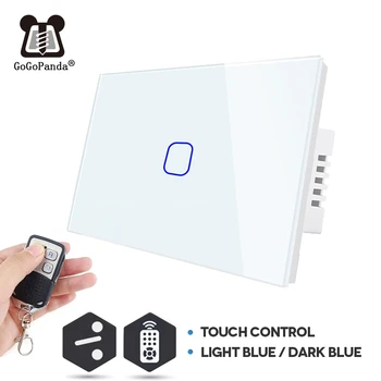 

US 2 Way Remote Control Type Wall Light Controller Smart Home Automation Touch Switch Switch Waterproof Fireproof 1 2 3 Gang