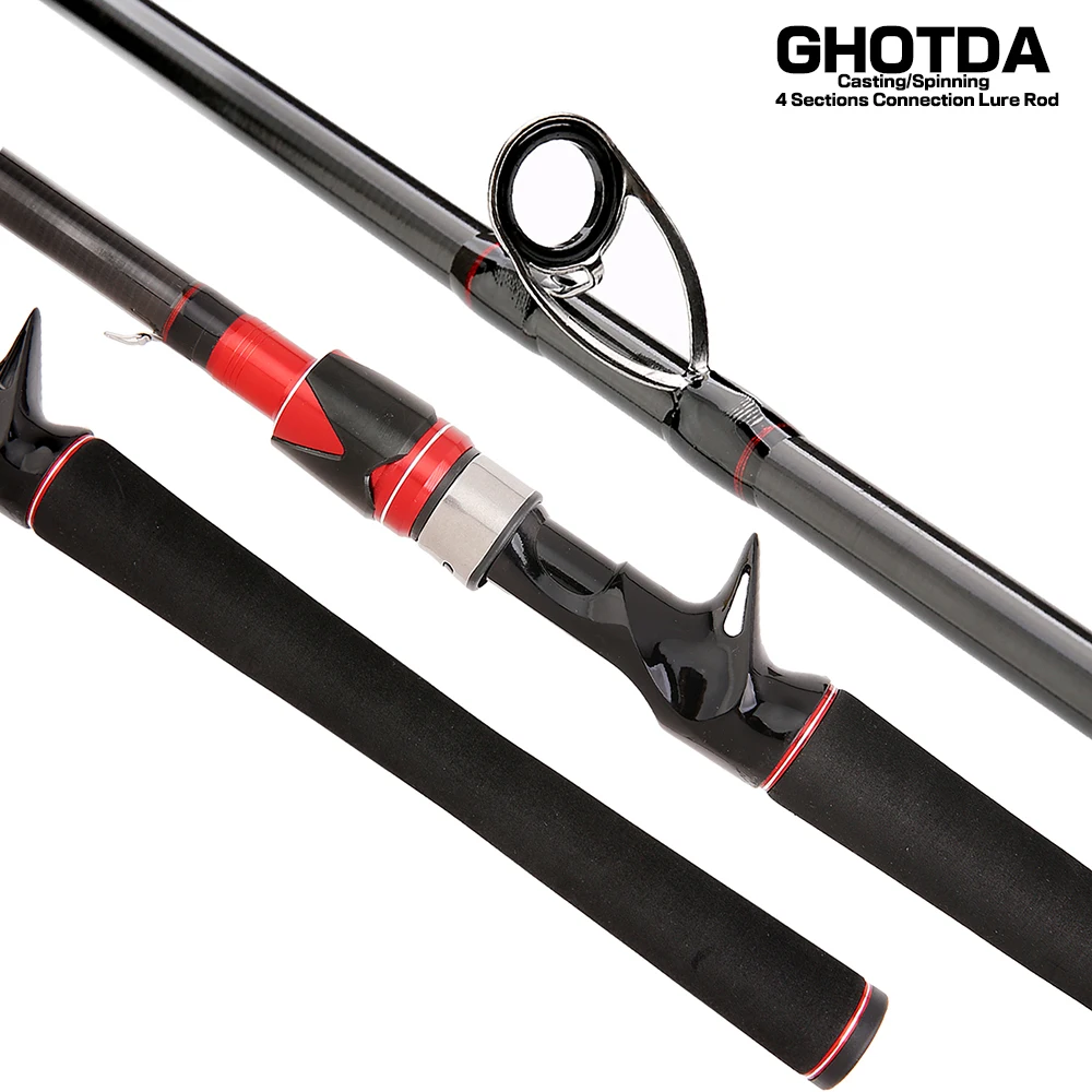 

GHOTDA Feeder Portable Lure Rod Casting Spinning 2.1-3.0m 4 Section Carp Feeder Travel Fishing Rod