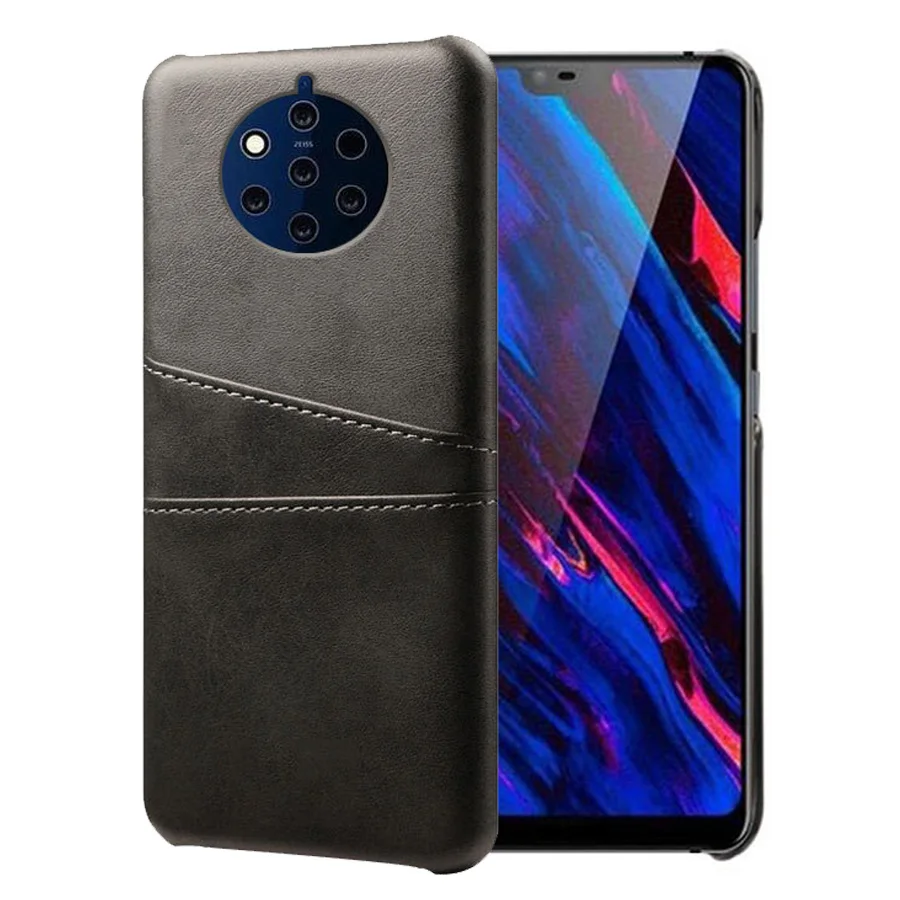 

SCK Leather Card Holder Phone Cases For Nokia 9 PureView Case Slim Hybrid Hard Platic Phone Cover