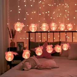 PheiLa – guirlande lumineuse rideau à lumière LED, boule à bulles féerique, alimenté par prise pour filles et femmes, décoration de votre chambre à coucher, salon et fêtes 