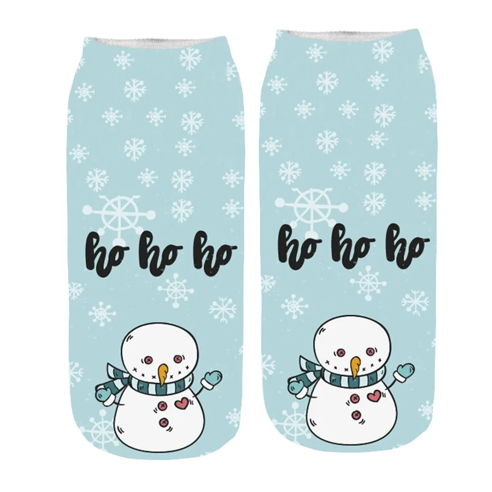 Женские повседневные рождественские носки женские зимние носки теплые носки женские рождественские носки с 3D рисунком снеговика T809 - Цвет: YCC81024564E