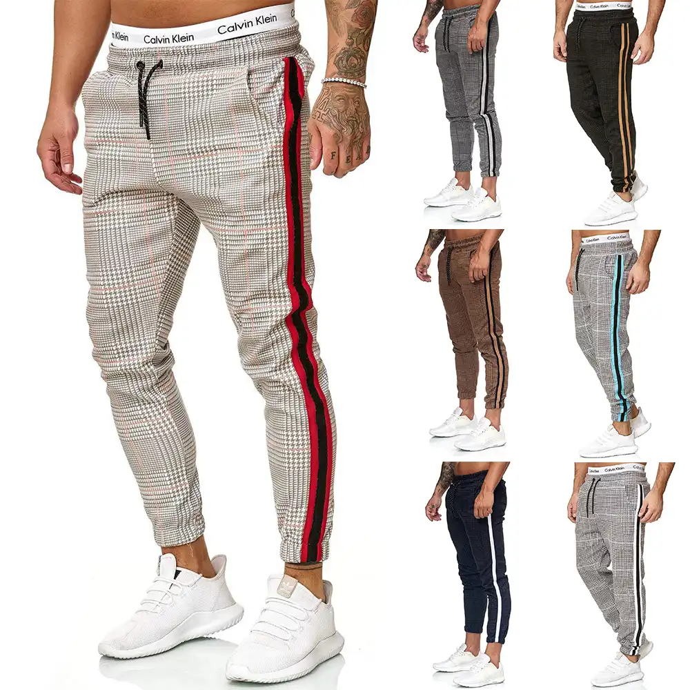 track pants mens stripe