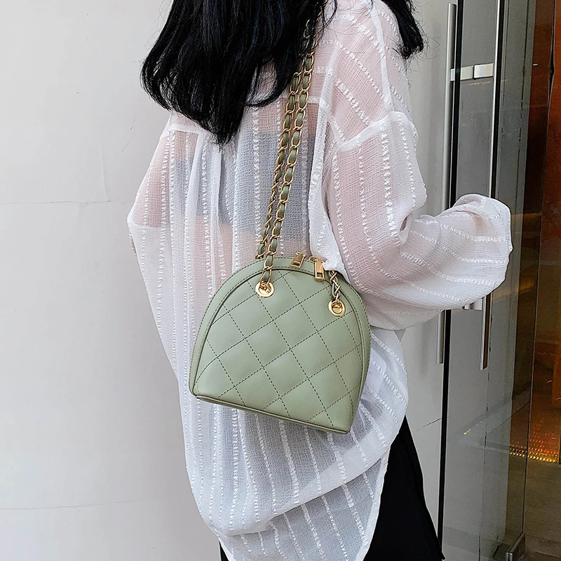 

French Small Group Female 2019 New Foreign Style Rhombic Chain Bag High-grade Fashion Texture Shoulder Bag Messenger Bag