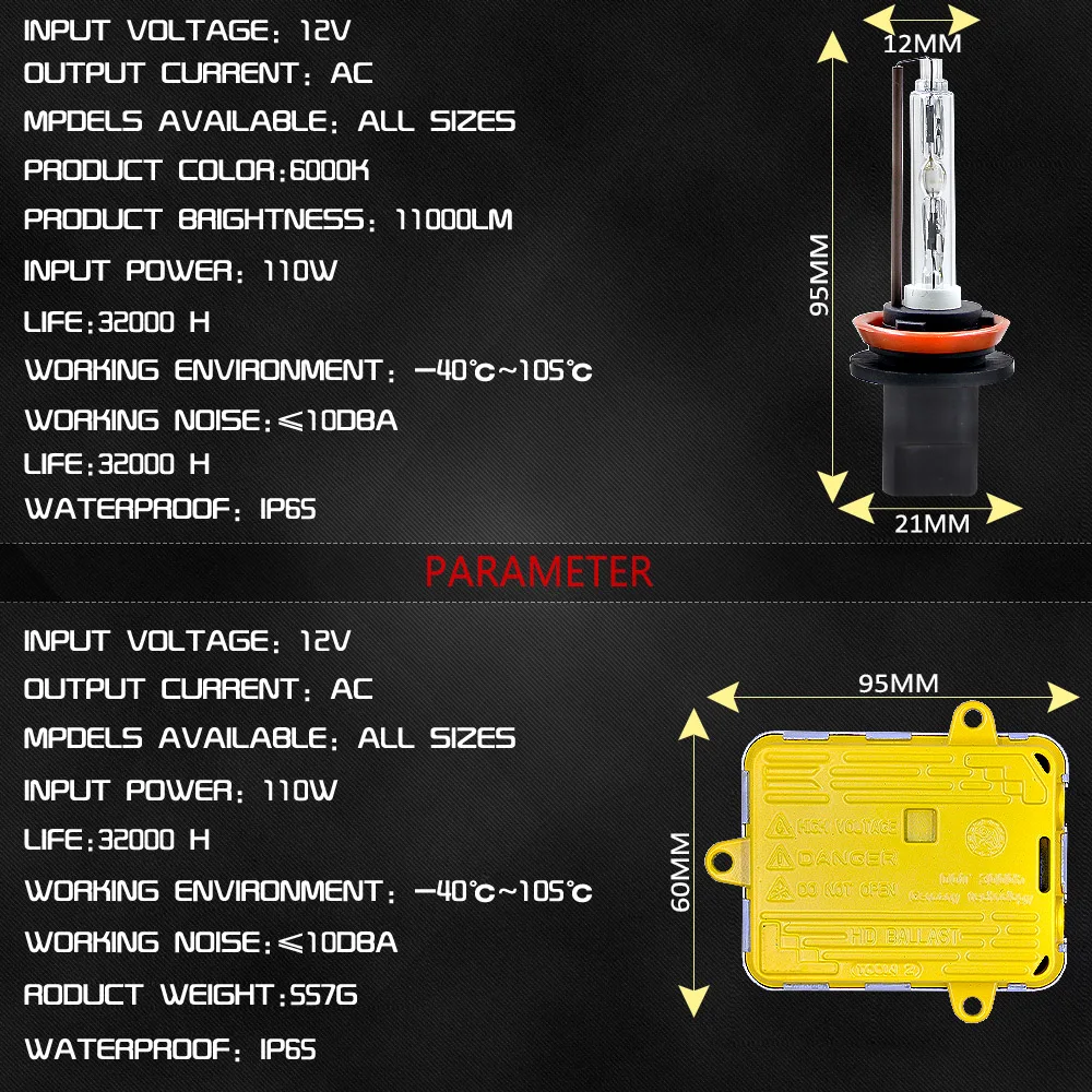 Комплект тонкого балласта LSlight AC 55 Вт HID ксеноновая лампа для фар 12 В H1 H4 H7 H11 9005 9006
