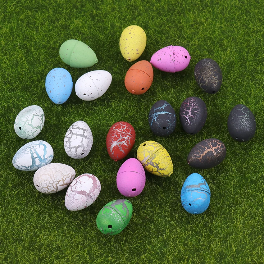 10PCS/Lot Color Magic Water Growing Egg Hatching Colorful Dinosaur Eggs Add Cracks Grow Cute Children Toy