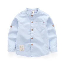 Baby Boy Shirt Children Casual Cotton Tops Autumn Spring New Long Sleeve Solid Color Blouse Kid Clothes LZ297