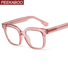 Peekaboo квадратные очки с заклепками, женские очки из ацетата, прозрачные розовые tr90 очки по рецепту, мужские прозрачные линзы, аксессуары