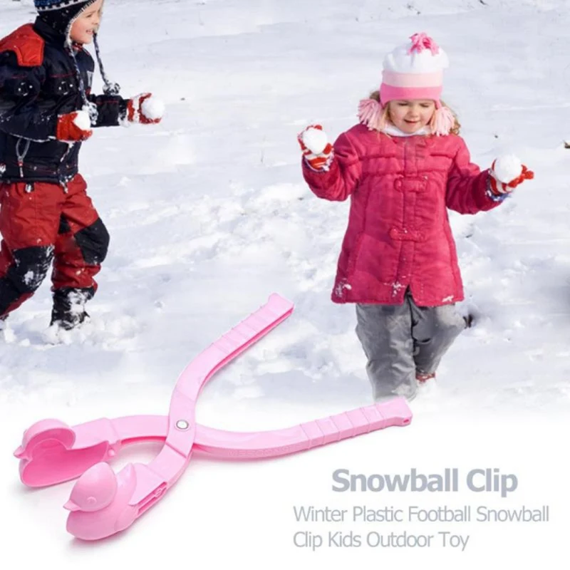 1 шт., мультяшная утка, снеговик, клипса для детей, Зимние виды спорта на открытом воздухе, снежный песок, форма для борьбы на открытом воздухе, спортивный инструмент, игрушка, спортивная детская игрушка
