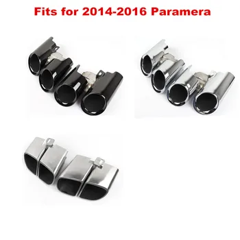 

Modified Parts Stainless Steel Muffler Tips Exhaust tips Tailpipe Fit for 2014-2016 Porsche Paramera