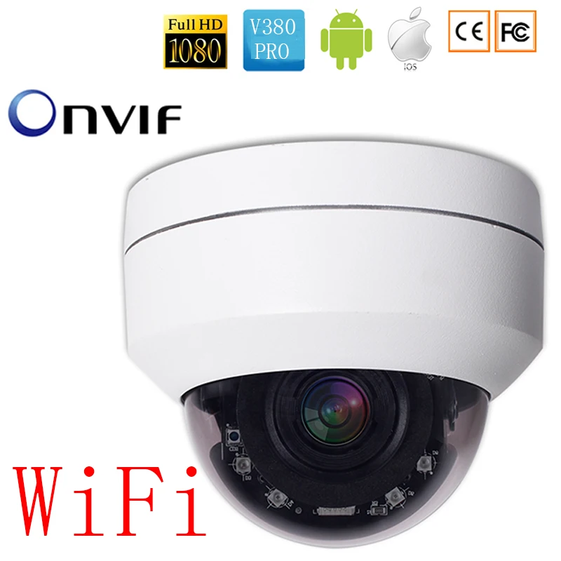 

HD 1080P Wireless PTZ IP Camera CCTV Onvif 2.5 Inch Dome Outdoor Surveillance Security Cameras WiFi Motorized 4mm P2P