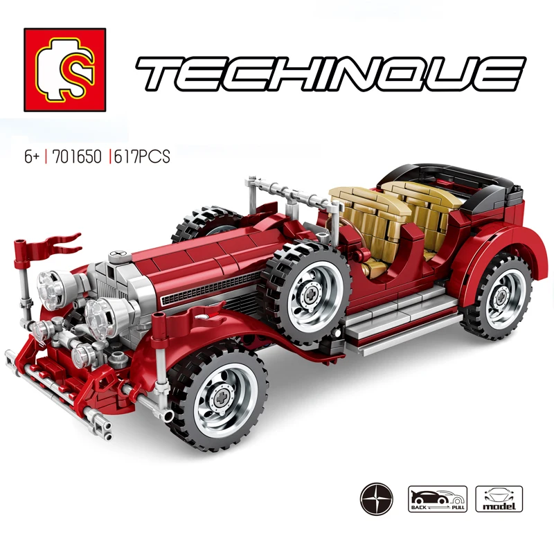 

Sembo Blocks 701650 Pull Back Function Roadster Car Compatible LegoSet Technic Building Bricks Educational Toys Christmas Gifts