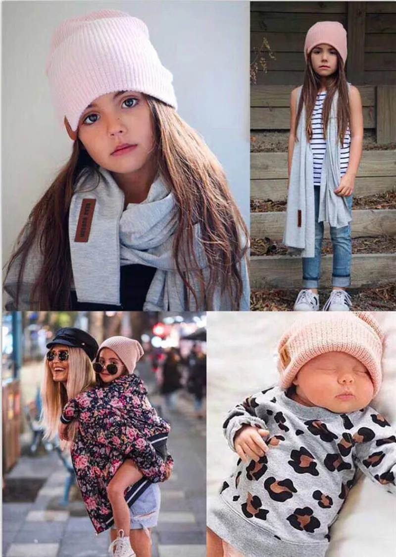 Fall Winter Solid Casual Ear Warm Kids Children Skullies Beanies Stich Elastic Hat Cap Boy Girl Fashion Accessories-XMC