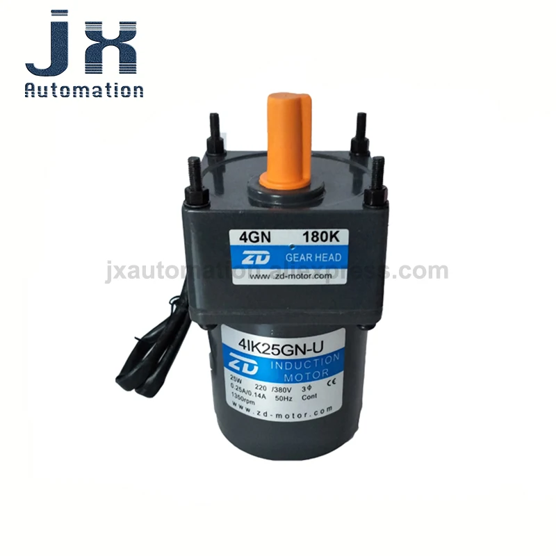 Motor de Indução Trifásico do Seis-fio 220v 380v do Motor 4ik25gn-u4gn18k 4gn20k 36k 25w da Engrenagem da C.a. de zd para o Secador da Resina
