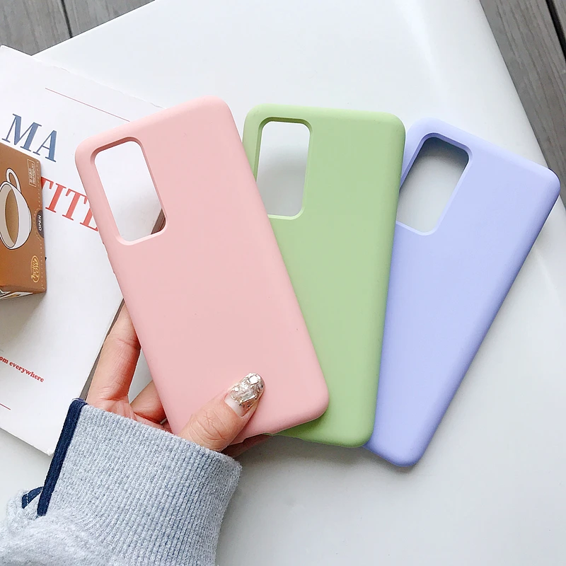 

Phone Case for Huawei P40 Lite Pro Plus Case Luxury Shockproof Official Liquid Silicone Comfortable Flanel Baby Skin Touch Cover