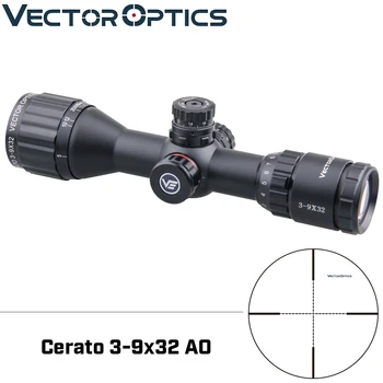 

Vector Optics 3-9x32 AOE Compact Rifle Scope Objective Lens Focus Illumination Turret Lock with Flip-up Caps Mount Rings