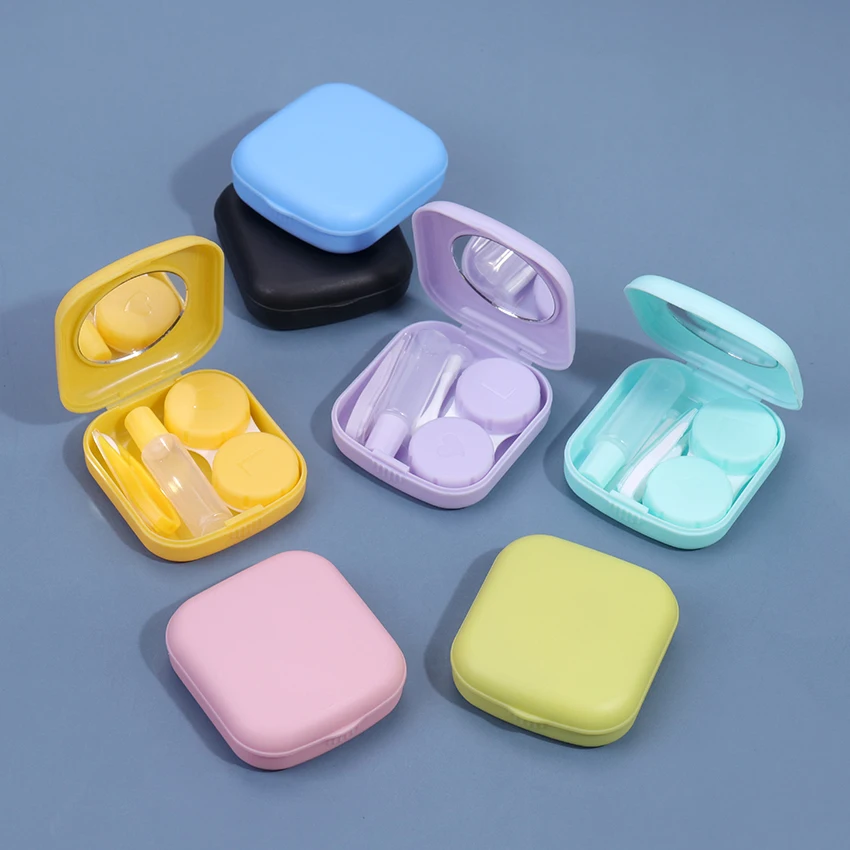 Travel Essentials: Mini Contact Lens Case with Mirror - Compact & Convenient