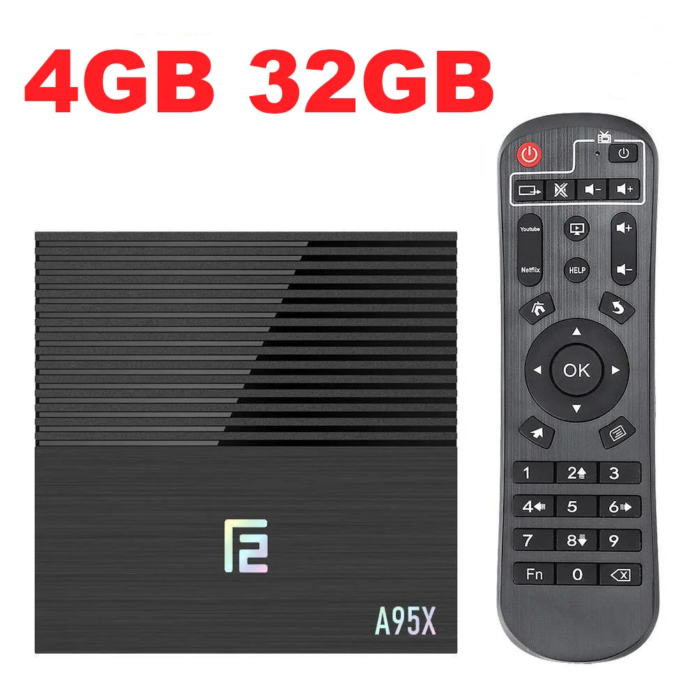 4G32G-Dual WiFi A95X F2 медиаприставка Android 9,0 ТВ приставка Голосовое управление 4K HD 2,4G& 5GHz двухдиапазонный wifi Bluetooth 4,2 USB3.0 HDMI2.0 домашний медиаплеер - Цвет: 4G32G-Dual WiFi