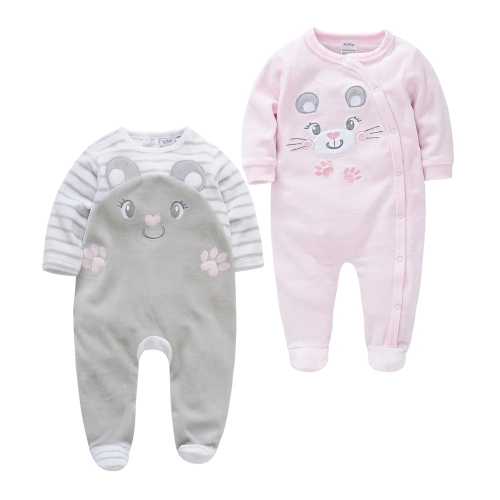 Детский зимний комбинезон Kavkas теплый толстый бархатный с длинными рукавами для