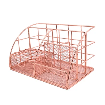 

Wrought Iron Desktop Storage Rack Office File Pen Storage Holder Simple Home Cosmetics Toiletries Storage Rack