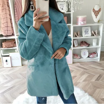 

2019 Winter Warm Coats Women Slim Thick Coat Solid Pockets Jacket Cardigan Casual Oversize Outwear Jackets Coat #1016