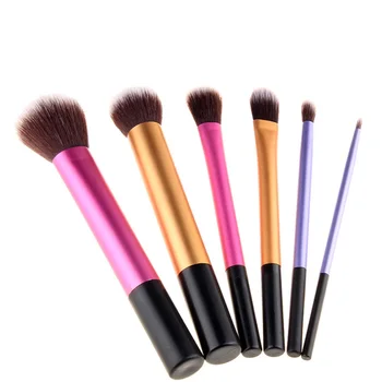 

6Pcs Colorful Aluminum tube Makeup Brush Set Women Make up Brushes Eye shadow lip Concealer nose Makeup Brushes Tool Kit