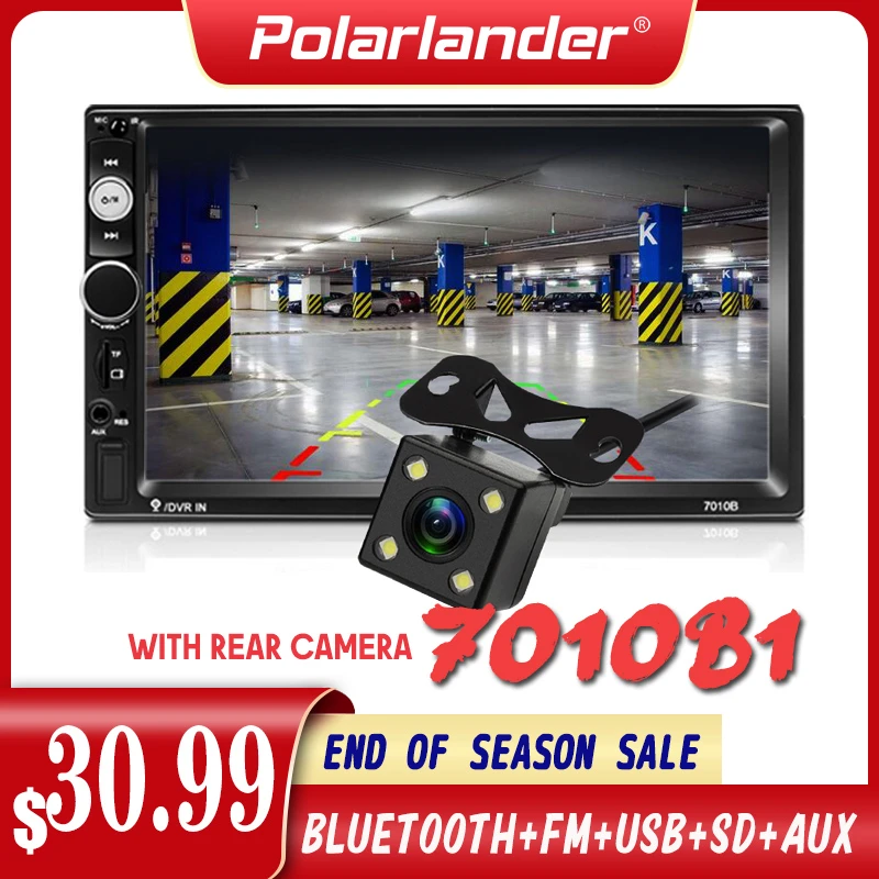 Kamera 2DIN Autoradio Bluetooth 7/" Touch Screen USB TF Mirror Link MP5 Player